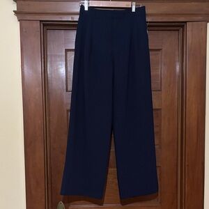 GAP Easy Trouser Wide-Leg High-Rise Pants in Navy Blue